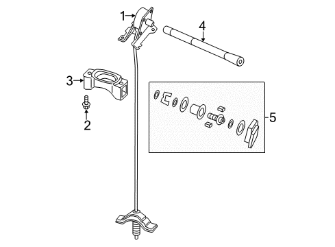 2017 Ford F-250 Super Duty Carrier & Components - Spare Tire Diagram