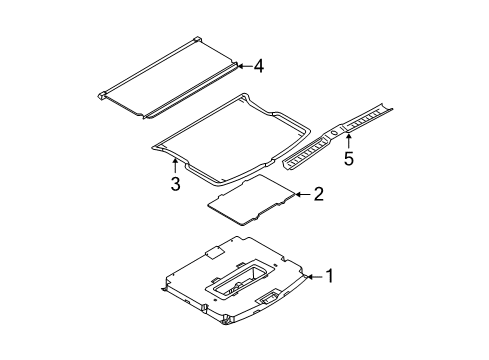 2009 Ford Escape Interior Trim - Rear Body Diagram