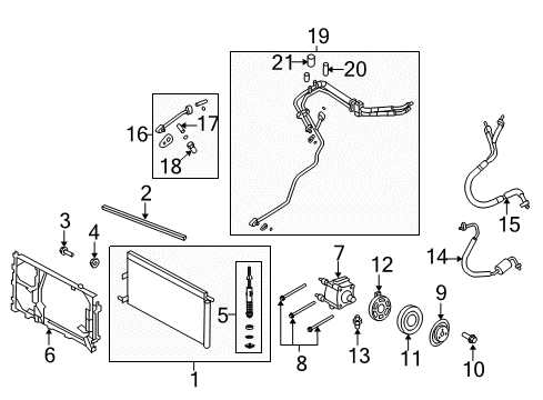 2013 Lincoln Navigator Valve Assy - Evaporator Expansion Diagram for 9L1Z-19849-A