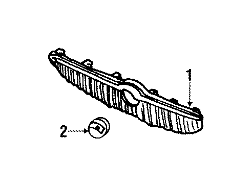 2000 Mercury Villager Grille Radiator Diagram for XF5Z8200DAJ