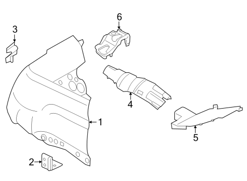 2023 Ford E-Transit Fender & Components Diagram