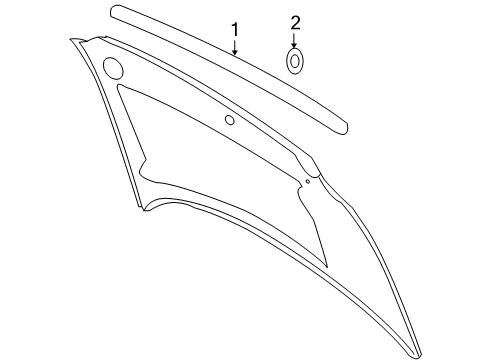 2007 Ford Explorer Moulding - Front Body Panel Diagram for 7L2Z-16856-AA