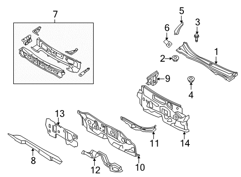 2012 Ford Fusion Cowl Diagram 1 - Thumbnail