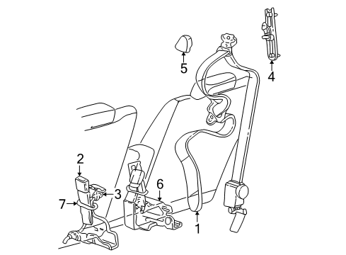 2003 Mercury Marauder Seat Belt Diagram 1 - Thumbnail