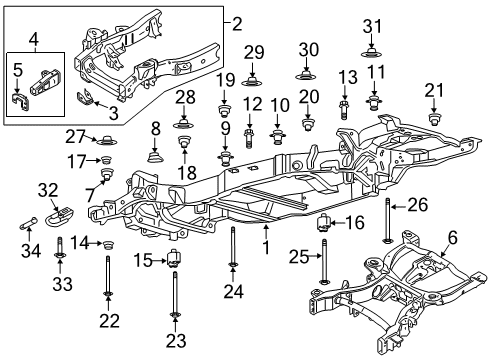 2018 Lincoln Navigator Frame & Components Diagram