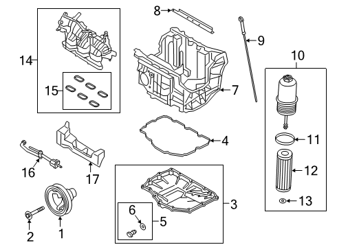 2020 Lincoln Aviator Engine Parts & Mounts, Timing, Lubrication System Diagram 1 - Thumbnail