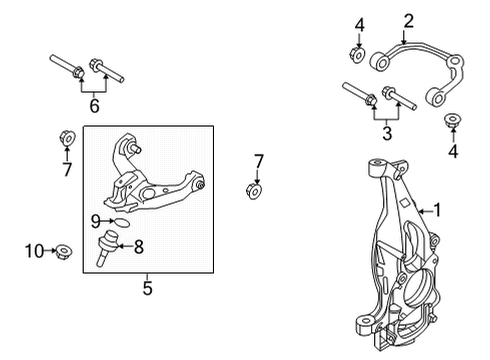 2022 Ford F-150 Suspension Components, Control Arm, Ride Control, Stabilizer Bar Diagram 3 - Thumbnail