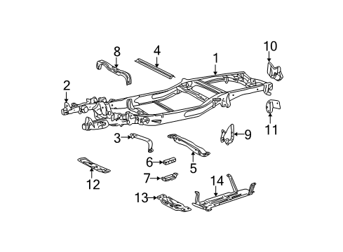 2002 Ford F-150 Frame & Components Diagram