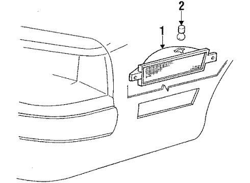 1987 Mercury Cougar Corner Lamps Diagram