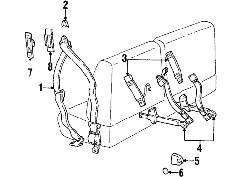 2000 Mercury Mountaineer Seat Belt Diagram