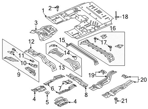 2020 Ford Expedition Adhesive Diagram for TA-2-B