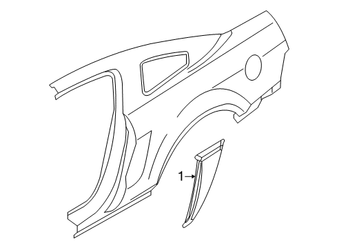 2011 Ford Mustang Exterior Trim - Quarter Panel Diagram 2 - Thumbnail