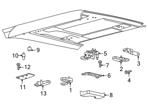 2022 Ford Bronco Hard Top Roof Diagram 2 - Thumbnail