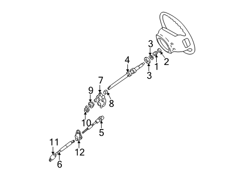 2001 Ford Explorer Shaft & Internal Components Diagram