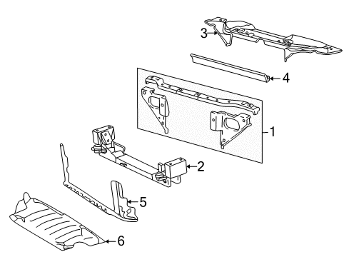 2001 Lincoln LS Radiator Support Diagram