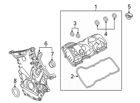 2022 Ford F-150 Valve & Timing Covers Diagram 5 - Thumbnail