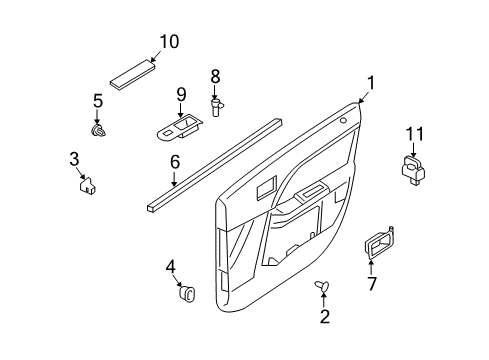 2009 Mercury Sable Rear Door Diagram 3 - Thumbnail