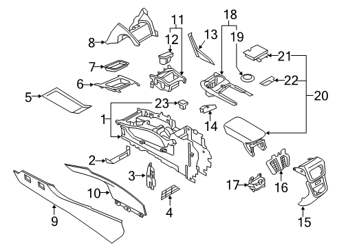 2021 Lincoln Nautilus Center Console Diagram 2 - Thumbnail