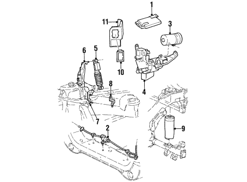 2002 Lincoln Navigator Auto Leveling Components Diagram