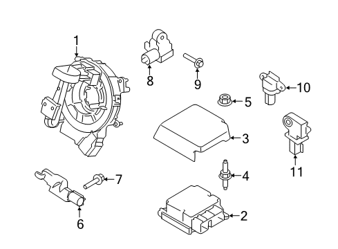 2021 Ford F-150 SENSOR - SEAT POSITION Diagram for MU5Z-16600F67-A