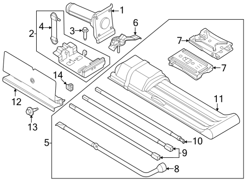 2024 Ford F-250 Super Duty Jack & Components Diagram