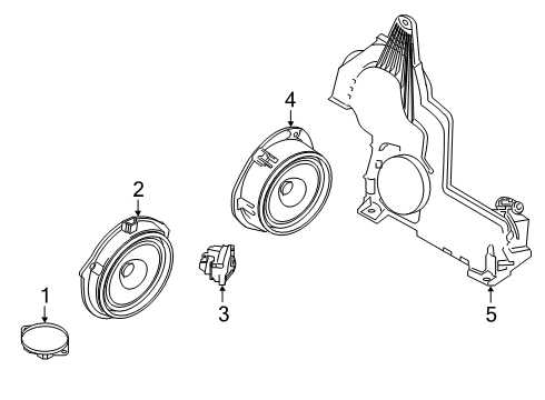 2021 Ford Ranger SPEAKER ASY Diagram for KB3Z-18808-AA