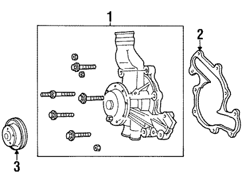 1995 Mercury Sable Water Pump Diagram 2 - Thumbnail