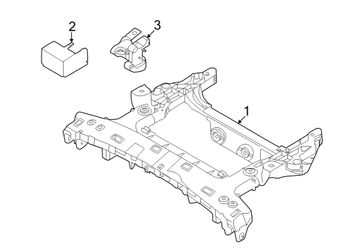 2023 Ford E-Transit Suspension Mounting - Rear Diagram