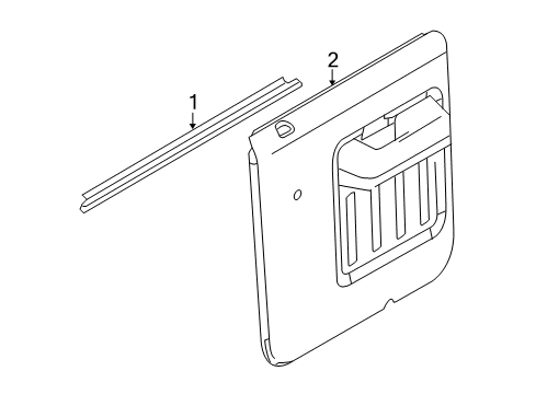 2008 Ford F-350 Super Duty Interior Trim - Rear Door Diagram