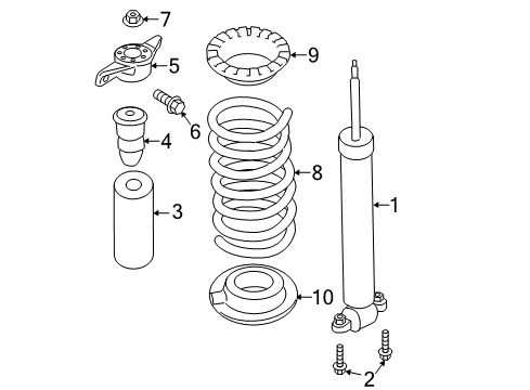 2014 Ford Fusion Shocks & Components - Rear Diagram