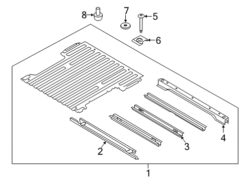 2017 Ford F-250 Super Duty Pick Up Box - Floor Diagram