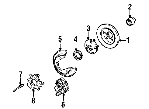 1996 Ford Taurus Sensor Assembly Diagram for F8DZ-2C190-AB