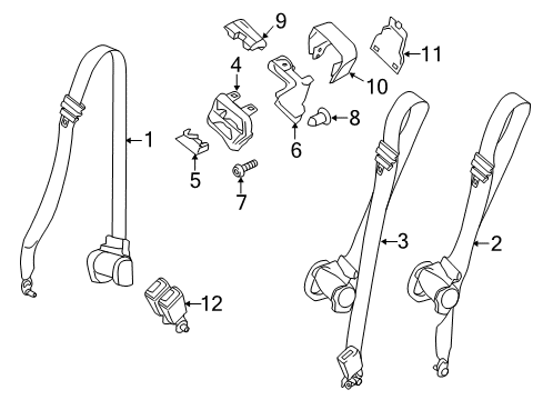 2019 Ford Transit-250 Seat Belt Diagram 8 - Thumbnail