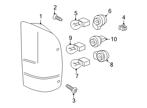 2006 Ford Ranger Socket Assembly Diagram for 2U5Z-13411-CA