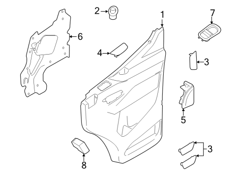 2023 Ford E-Transit Front Door Diagram