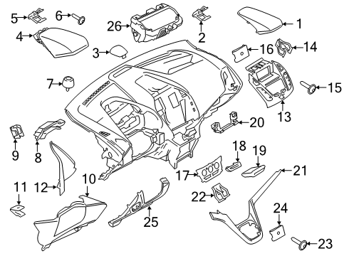 2020 Ford Transit Connect INSERT ASY - CONSOLE Diagram for DT1Z-6113562-BE