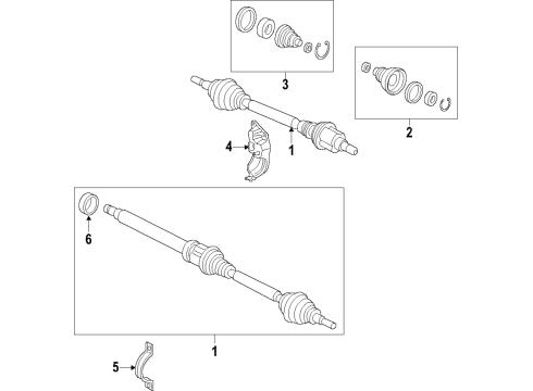 2018 Ford Fiesta Front Axle Shafts & Joints, Drive Axles Diagram