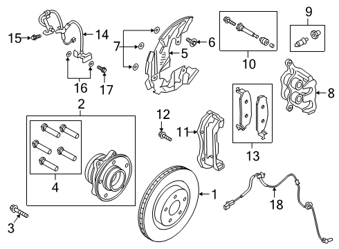 2020 Lincoln Aviator Front Brakes Diagram 2 - Thumbnail