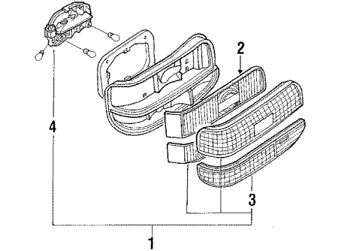 1988 Mercury Tracer Combination Lamps Diagram