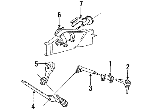 1992 Ford Explorer Steering Column & Wheel, Steering Gear & Linkage Diagram