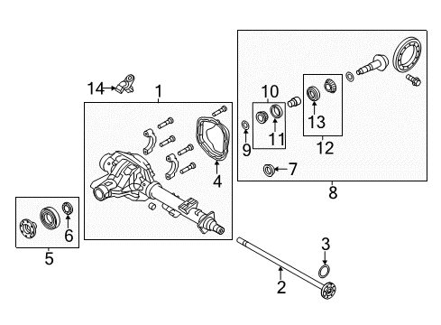 2015 Ford F-350 Super Duty Axle Housing - Rear Diagram