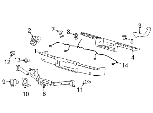 2006 Lincoln Mark LT Rear Bumper Diagram