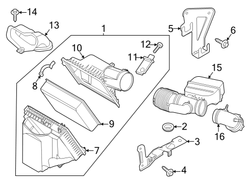 2024 Ford F-250 Super Duty Air Intake Diagram