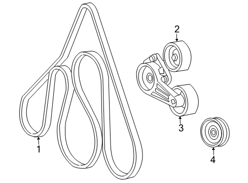 2006 Ford F-150 Belts & Pulleys, Cooling Diagram 1 - Thumbnail