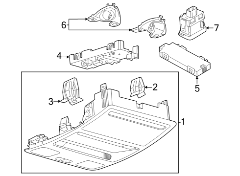 2024 Ford Mustang Overhead Console Diagram