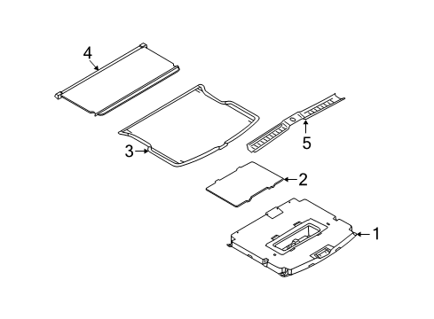 2010 Mercury Mariner Interior Trim - Rear Body Diagram