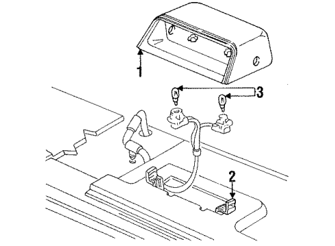 1994 Lincoln Town Car High Mount Lamps Diagram