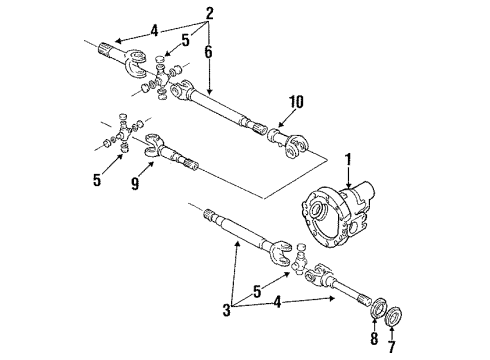 1988 Ford F-150 Carrier & Front Axles Diagram