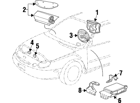 1997 Mercury Sable Regulator Assembly Diagram for F7DZ-14B215-AA