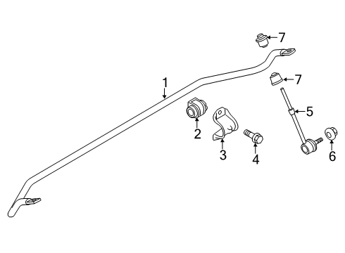 2015 Lincoln MKC Rear Suspension Components, Lower Control Arm, Upper Control Arm, Ride Control, Stabilizer Bar Diagram